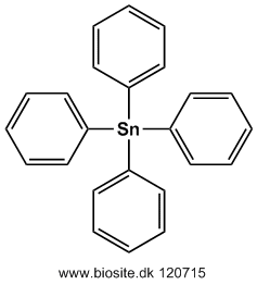 Strukturen af tetraphenylstannan