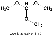Strukturen af trimethoxymethan