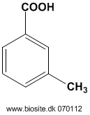Strukturen af 3-methylbenzoesyre