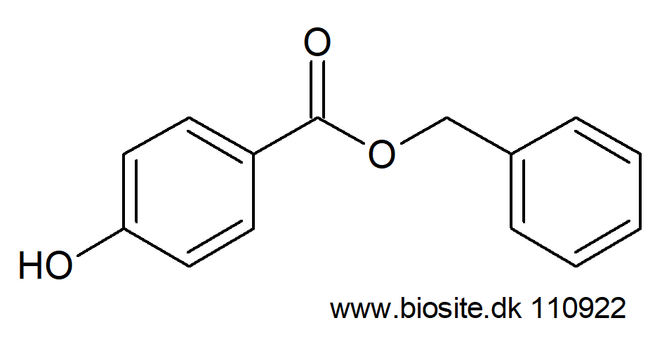Strukturen af benzylparaben