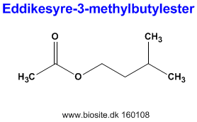 Strukturen af eddikesyre-3-methylbutylester