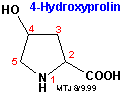 Strukturen af 4-hydroxyprolin