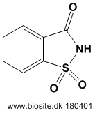 Strukturen af sdestoffet saccharin