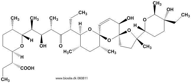 Den kemiske struktur af salinomycin